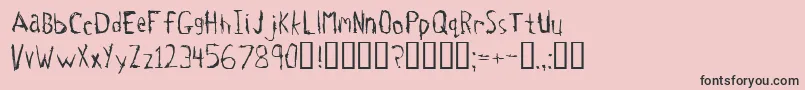 フォントTetanus – ピンクの背景に黒い文字