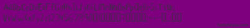 フォントTetanus – 紫の背景に黒い文字
