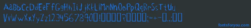 Tetanus Font – Blue Fonts on Black Background