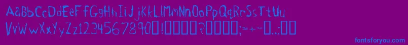 Tetanus Font – Blue Fonts on Purple Background