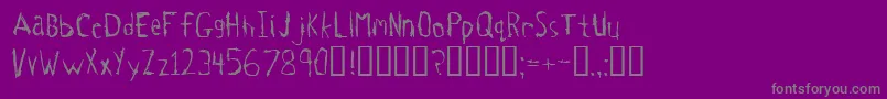 フォントTetanus – 紫の背景に灰色の文字
