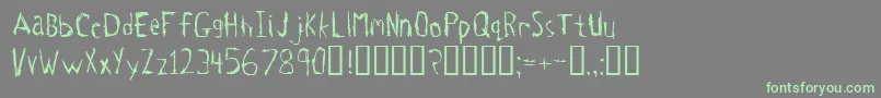 Tetanus-fontti – vihreät fontit harmaalla taustalla