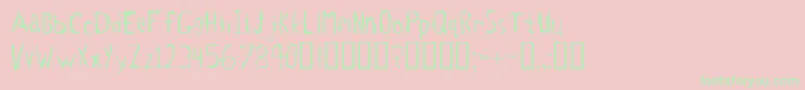 fuente Tetanus – Fuentes Verdes Sobre Fondo Rosa