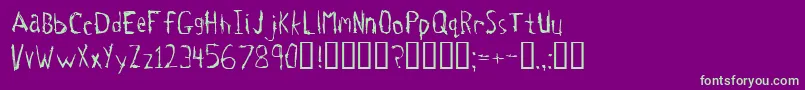 Tetanus Font – Green Fonts on Purple Background