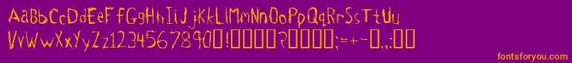Tetanus Font – Orange Fonts on Purple Background