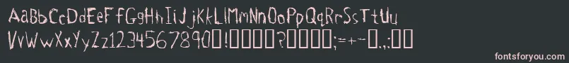 Шрифт Tetanus – розовые шрифты на чёрном фоне