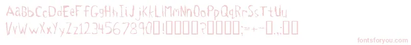 Tetanus-fontti – vaaleanpunaiset fontit valkoisella taustalla