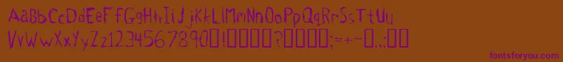 Tetanus Font – Purple Fonts on Brown Background
