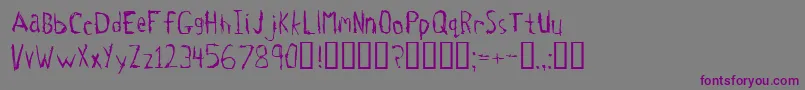 Шрифт Tetanus – фиолетовые шрифты на сером фоне