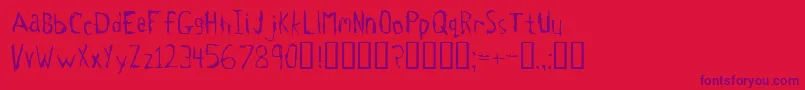 Tetanus-fontti – violetit fontit punaisella taustalla