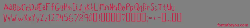 フォントTetanus – 赤い文字の灰色の背景