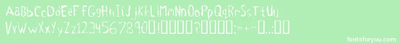 フォントTetanus – 緑の背景に白い文字