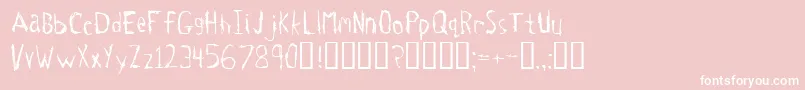 Шрифт Tetanus – белые шрифты на розовом фоне