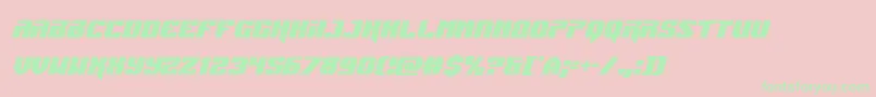 Jumperscondital-Schriftart – Grüne Schriften auf rosa Hintergrund