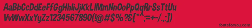 fuente DimboItalic – Fuentes Negras Sobre Fondo Rojo