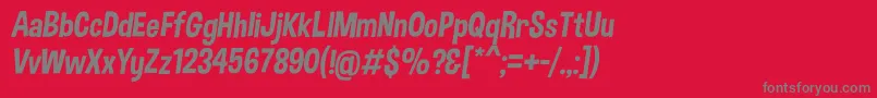 DimboItalic Font – Gray Fonts on Red Background