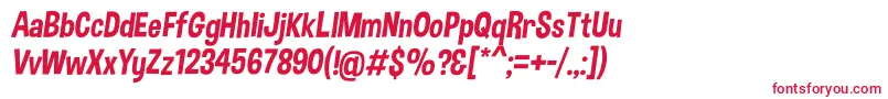Шрифт DimboItalic – красные шрифты на белом фоне