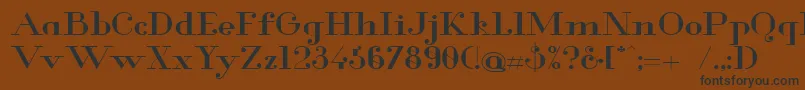 Glamor Mediumextended-fontti – mustat fontit ruskealla taustalla