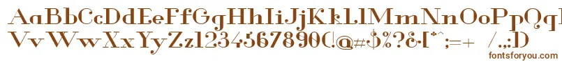 Шрифт Glamor Mediumextended – коричневые шрифты на белом фоне