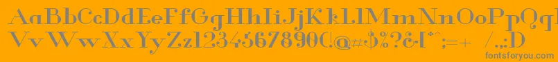 Glamor Mediumextended Font – Gray Fonts on Orange Background