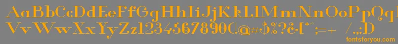 Glamor Mediumextended Font – Orange Fonts on Gray Background