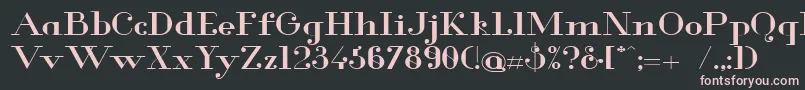 Glamor Mediumextended Font – Pink Fonts on Black Background