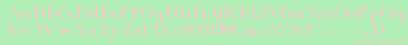 Glamor Mediumextended-Schriftart – Rosa Schriften auf grünem Hintergrund