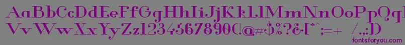 フォントGlamor Mediumextended – 紫色のフォント、灰色の背景