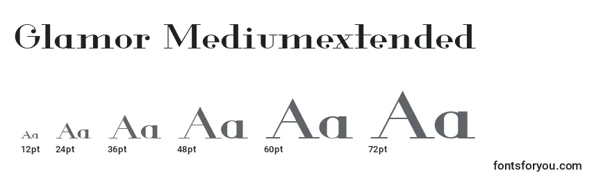 Размеры шрифта Glamor Mediumextended