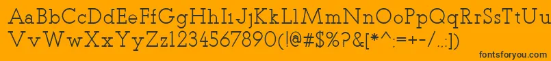 TeletexRegular Font – Black Fonts on Orange Background