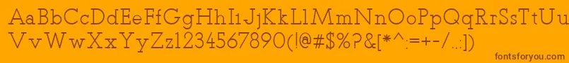 TeletexRegular Font – Brown Fonts on Orange Background