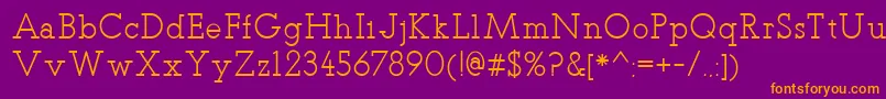 TeletexRegular Font – Orange Fonts on Purple Background