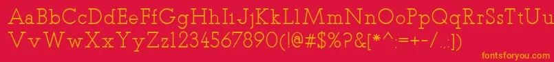 TeletexRegular Font – Orange Fonts on Red Background