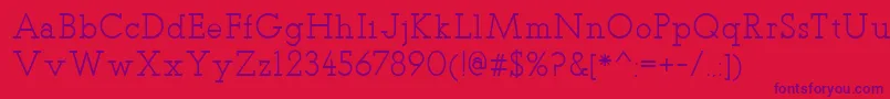 TeletexRegular Font – Purple Fonts on Red Background