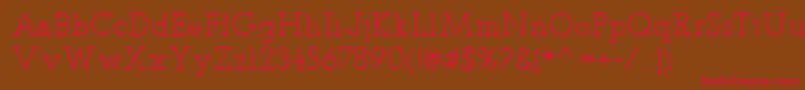 TeletexRegular Font – Red Fonts on Brown Background