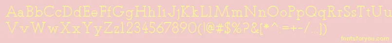 TeletexRegular Font – Yellow Fonts on Pink Background
