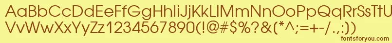 Avantgardegothicgtt Font – Brown Fonts on Yellow Background