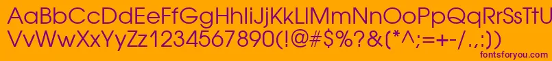 Avantgardegothicgtt Font – Purple Fonts on Orange Background