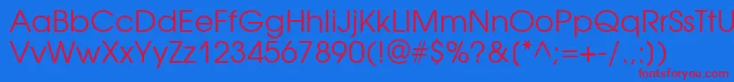 Avantgardegothicgtt Font – Red Fonts on Blue Background