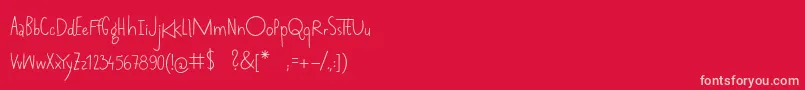 Gramofon Font – Pink Fonts on Red Background