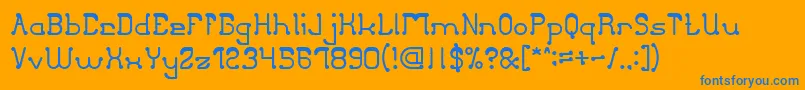 ClubGolf Font – Blue Fonts on Orange Background