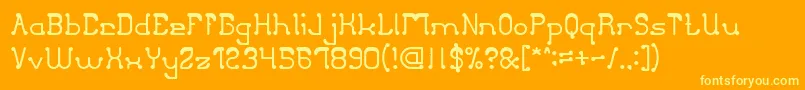 ClubGolf Font – Yellow Fonts on Orange Background