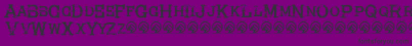HireacowboyRegular Font – Black Fonts on Purple Background