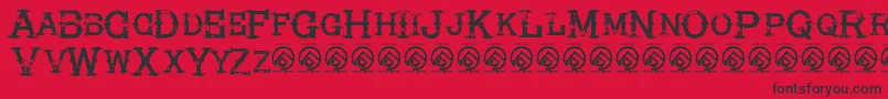 HireacowboyRegular Font – Black Fonts on Red Background