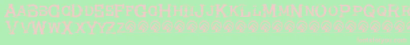 HireacowboyRegular Font – Pink Fonts on Green Background