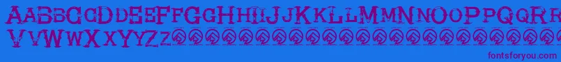 More about HireacowboyRegular Font HireacowboyRegular Font – Purple Fonts on Blue Background