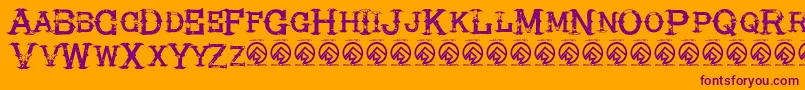 More about HireacowboyRegular Font HireacowboyRegular Font – Purple Fonts on Orange Background