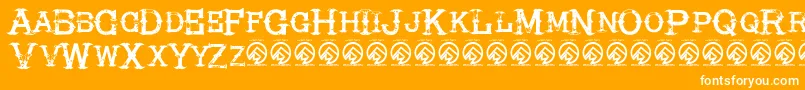 fuente HireacowboyRegular – Fuentes Blancas Sobre Fondo Naranja