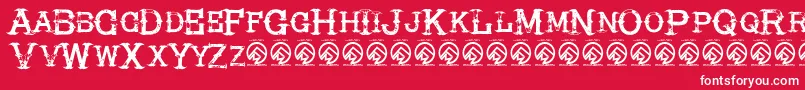 HireacowboyRegular Font – White Fonts on Red Background