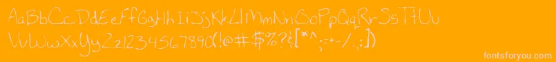 Lehn160 Font – Pink Fonts on Orange Background